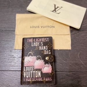 Louis Vuitton limited edition small agenda with gold rings